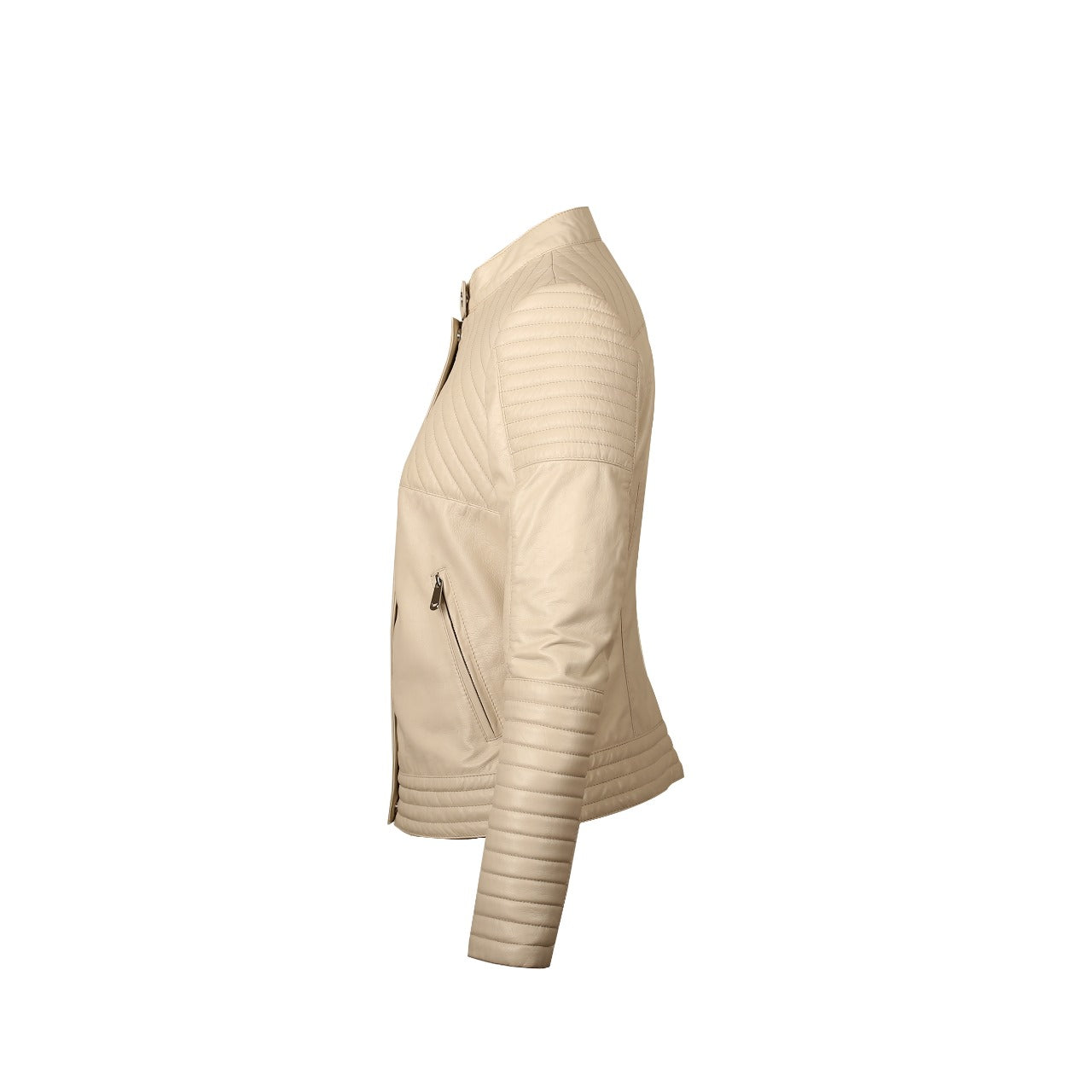 Ice Maiden Quilted Leather Biker Jacket - fnl