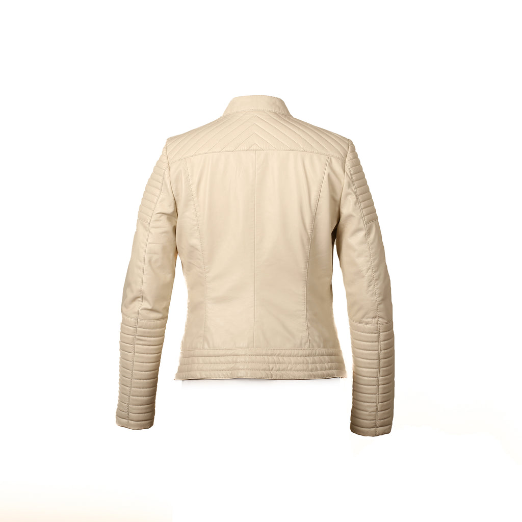 Ice Maiden Quilted Leather Biker Jacket - fnl