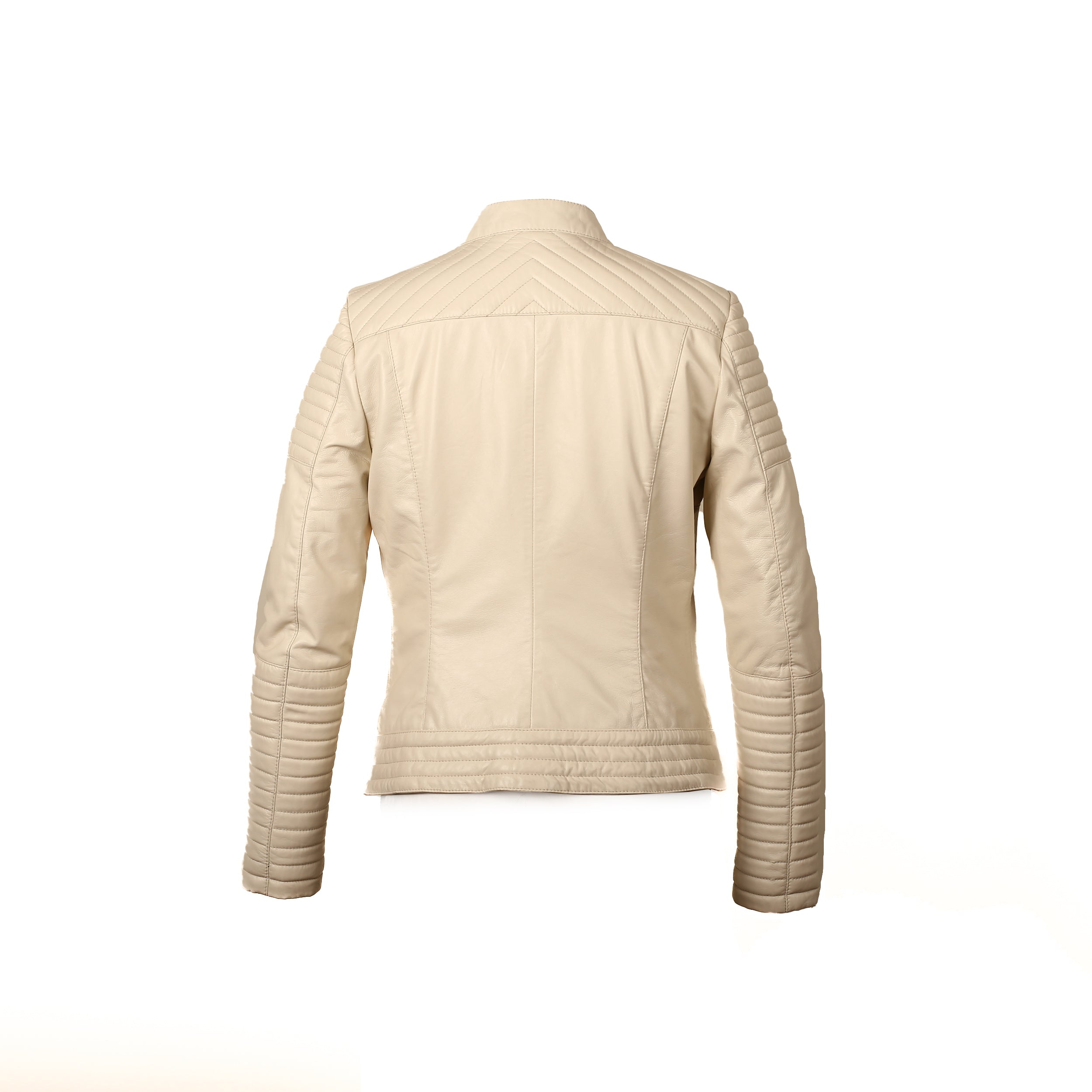 Ice Maiden Quilted Leather Biker Jacket - fnl