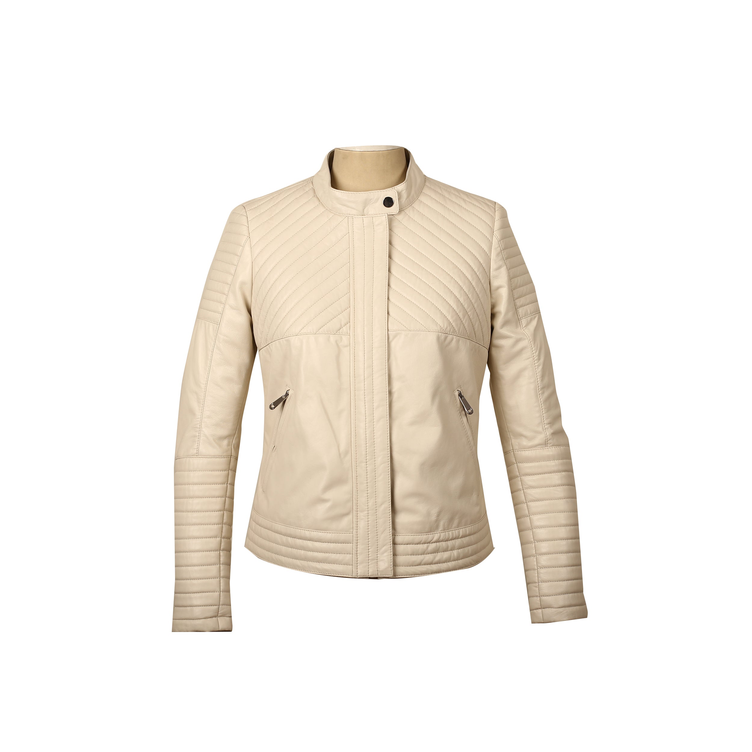 Ice Maiden Quilted Leather Biker Jacket - fnl